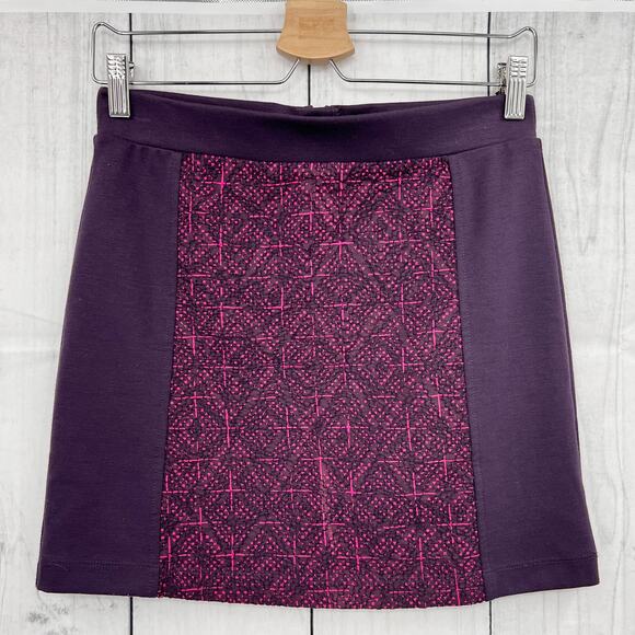 American Eagle Outfitters Dresses & Skirts - American Eagle US 6 Purple Jacquard Mini Pencil Skirt